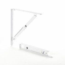 折畳み棚受金具 2本セット 中 300mm 白