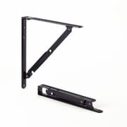 折畳み棚受金具 2本セット 中 300mm 黒