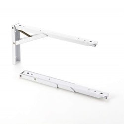 折畳み棚受 タッチポン 2本セット 300mm 白