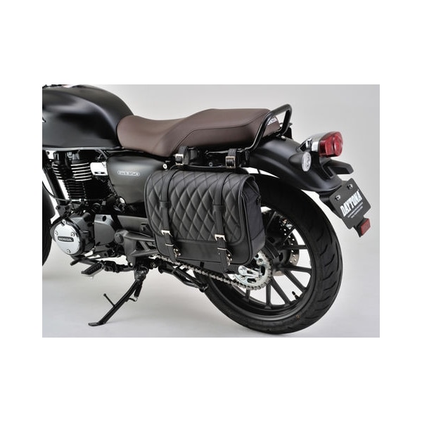 デイトナ DAYTONA24364 [ヘンリービギンズ バイク用 サイドバッグ 12L ブラック ダイヤパターン サドルバッグ DHS-21]  トップケース・リアボックス