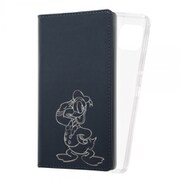 AQUOS sense6 「ディズニーキャラクター」/手帳型 FLEX CASE ホットスタンプ/「ドナルドダック」 INR-DAQSE6FXI/DD