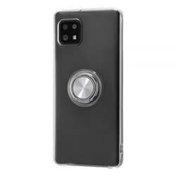 RT-AQSE6TC30/SVM [AQUOS sense6 TPUソフトケース リング付/シルバー]