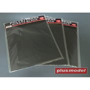 PLM579 プラ板 2枚入り 0.5mm厚 （220×190mm） 黒 [プラモデル工作用素材]