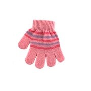 KIDSのびのび手袋 ボーダー ピンク KG713879