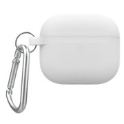 AirPods(第3世代) 衝撃吸収 シリコンケース カラビナ付き クリアホワイト TR-AP21-SC-CLWT