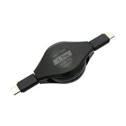 USB PD対応 USB2.0 コードリール Type-Cケーブル 1.2m SMC-12PD