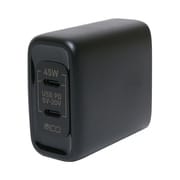 Type-C 2ポート USB PDアダプタ ブラック IPA-C07/BK