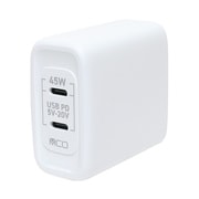 Type-C 2ポート USB PDアダプタ ホワイト IPA-C07/WH