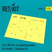 RSKM32-0007 1/32 塗装用マスキングシール F/A-18D （アカデミー/キネティック用） [プラモデル用品]