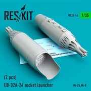 RSK35-0016 1/35 航空機用 ディティールアップパーツ UB-32A-24 ロケット弾ポッド ヘリ用 2個入 [プラモデル用パーツ]