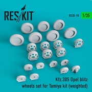 RSK35-0018 1/35 ディティールアップパーツ Kfz.305 オペル・ブリッツ 自重変形ホイールセット （タミヤ用） [プラモデル用パーツ]