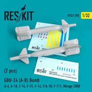 RSK32-0290 1/32 航空機用 ディティールアップパーツ GBU-24（A-B） 2000ポンドレーザー誘導爆弾 2個入 [プラモデル用パーツ]