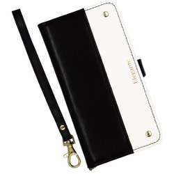 EL-IP1308BW [iPhone 13 用 ツートン手帳型ケース ブラック・ホワイト]