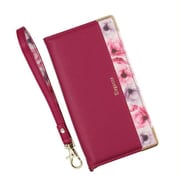 BL-IP1303RB [iPhone 13 用 フラワー手帳型ケース ラズベリー]