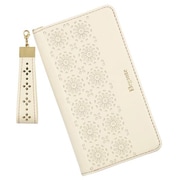 CW-IP13M01IV [iPhone 13 mini 用 カットワーク手帳型ケース アイボリー]