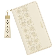 Xperia Ace II 用 カットワーク手帳型ケース アイボリー CW-XPAC201IV