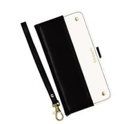 EL-XPAC208BW [Xperia Ace II 用 ツートン手帳型ケース ブラック・ホワイト]