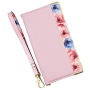 BL-XPAC202PK [Xperia Ace II 用 フラワー手帳型ケース ピンク]