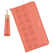 CW-RSME204CO [らくらくスマートフォン me（F-01L/F-42A） 用 カットワーク手帳型ケース コーラル]
