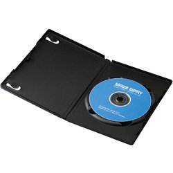 DVDトールケース（1枚収納・10枚セット・ブラック） DVD-TN1-10BKN