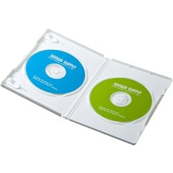 DVDトールケース（2枚収納・10枚セット・ホワイト） DVD-TN2-10WN