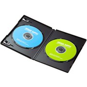 DVDトールケース(2枚収納・30枚セット・ブラック) DVD-TN2-30BKN