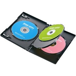 DVDトールケース（4枚収納・10枚セット・ブラック） DVD-TN4-10BKN