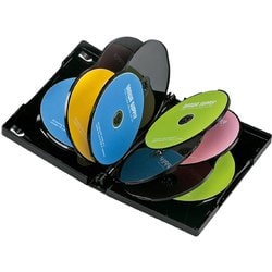 DVDトールケース（10枚収納・3枚セット・ブラック） DVD-TW10-03BKN