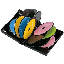 DVDトールケース（12枚収納・3枚セット・ブラック） DVD-TW12-03BKN