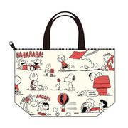 キャラクターグッズ PEANUTS スヌーピー 保冷保温ミニトート 総柄 / レッド