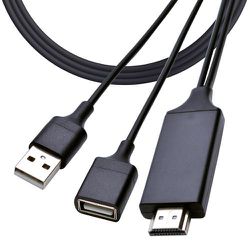 R30HEAH01BK [A to HDMI iPhone/iPad用ミラーリングケーブル 3m BK]