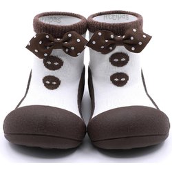 Dot Ribbon(ドットリボン) A21GE ブラウン XLサイズ(13.5cm) [ベビーシューズ]