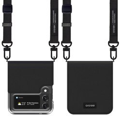 Galaxy Z Flip 3 ショルダーストラップ付CANVAS DIARY BLACK AR22061GZFP3BK