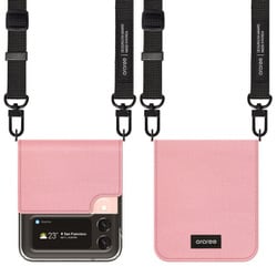 Galaxy Z Flip 3 ショルダーストラップ付CANVAS DIARY PINK AR22065GZFP3PK