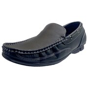 メンズ カジュアル スリッポン モカシン デッキシューズ スニーカー 25.5cm ブラック WL8801 BK 25.5