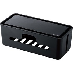 多機能ケーブル収納ボックス 小 ブラック EKC-BOX003BK