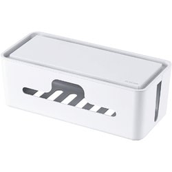 多機能ケーブル収納ボックス 小 ホワイト EKC-BOX003WH