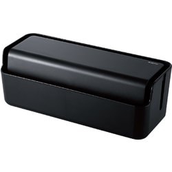 多機能ケーブル収納ボックス 大 ブラック EKC-BOX004BK