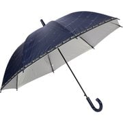 子供用傘 晴雨兼用 チャンピオン ロゴボーダー柄 55cm ジャンプ式 UVカット加工 ネイビー CHP28JP55
