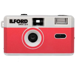 432993 [ILFORD SPRITE 35-II  FILM Camera Silver イルフォード スプライト35-II フィルムカメラ シルバー＆レッド]