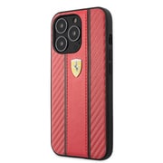 FESNMHCP13LRE [iPhone 13 Pro用 フェラーリ公式ライセンス カーボン調PUレザー背面ケース]