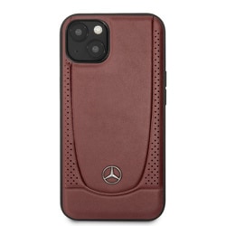MEHCP13MARMRE [iPhone 13用 メルセデス・ベンツ 公式ライセンス 本革 背面ケース]