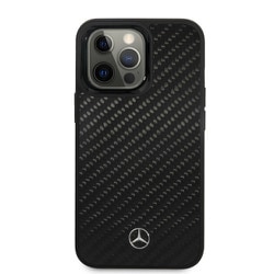 MEHCP13XRCABK [iPhone 13 Pro Max用 メルセデス・ベンツ 公式ライセンス リアルカーボン 背面ケース]