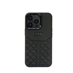 AU-TPUPCIP13P-Q8/D1-BK [iPhone 13 Pro用 アウディ・公式ライセンス 本革 背面ケース]