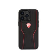 DU-TPUPCIP13P-SB/D6-BK [iPhone 13 Pro用 DUCATI・公式ライセンス 本革 背面ケース]