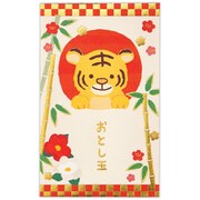 【限定】年賀ポチ袋 箔 竹椿トラ NME-793-500
