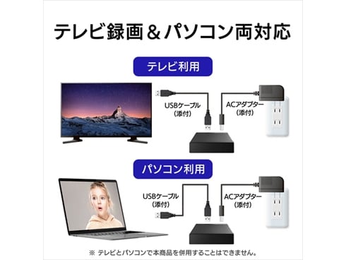 2023】 IODATA HDD-UT8K (ブラック) テレビ録画&パソコン両対応 外付け