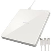 スマートフォン用CDレコーダー ケーブルモデル 「ラクレコ+」 ホワイト RR-C1-WH