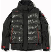 Alpine Vest on Jacket ESB72OT21 OFF BLACK Sサイズ [スキーウェア ジャケット メンズ]