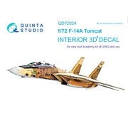 QNTD72024 F-14A 内装3Dデカール （アカデミー用） [1/72 ディティールアップパーツ]